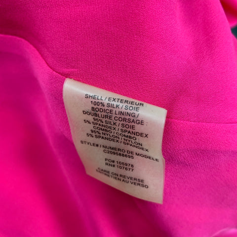 ALICE + OLIVIA Size 2 Pink Silk One Shoulder Dress