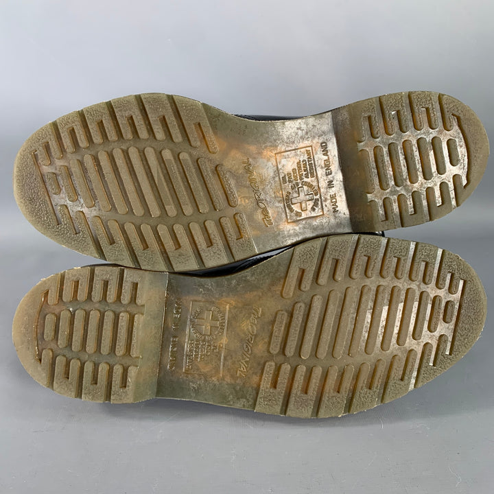 DOC MARTENS x COMME des GARCONS Size 10 Navy Patent Leather Derby Lace-Up Shoes