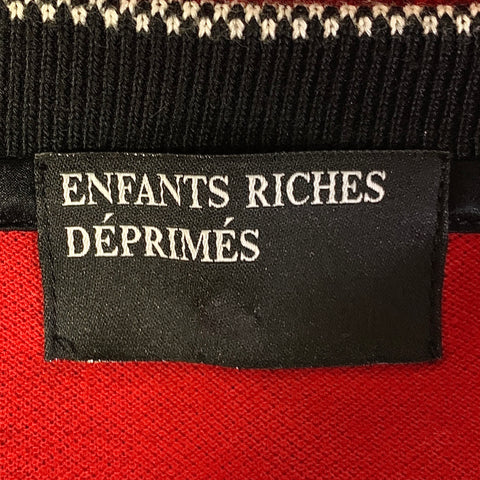 ENFANTS RICHES DEPRIMES FW2018 XL Red Cotton V  Neck T Shirt