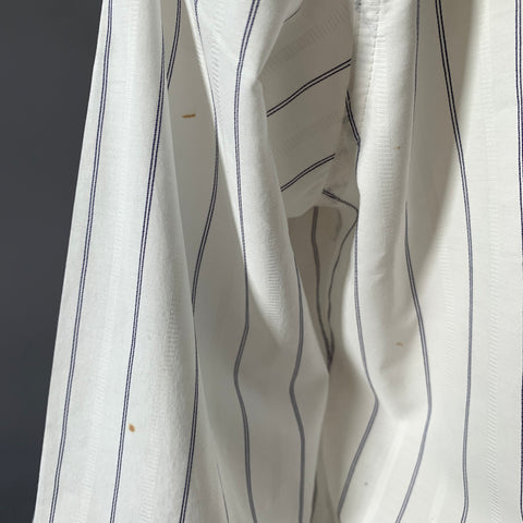 DRIES VAN NOTEN Size 4 White Navy Cotton Stripe Button Up Shirt