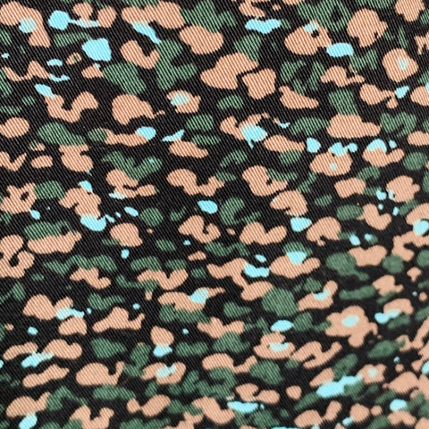 PS by PAUL SMITH Size 40 Black Green Tan Print Cotton Sport Coat