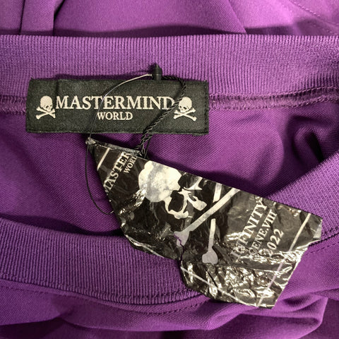 MASTERMIND WORLD Size L Purple Yellow Polyester Crew Neck T Shirt