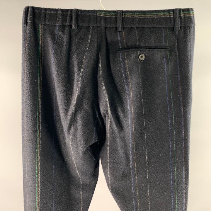 STEPHAN SCHNEIDER Size M Navy Striped Wool Elastic Casual Pants