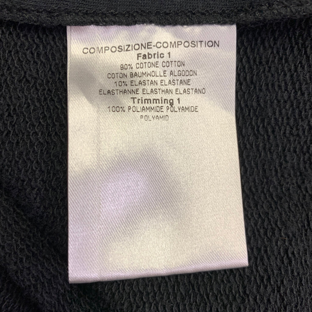 GUCCI Size XL Black Cotton Blend Hooded Slim Fit Zip Up Jacket