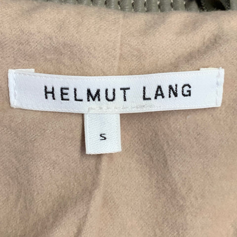 HELMUT LANG Size S Grey Textured Polyester Faux Fur Zip Up Bomber Jacket