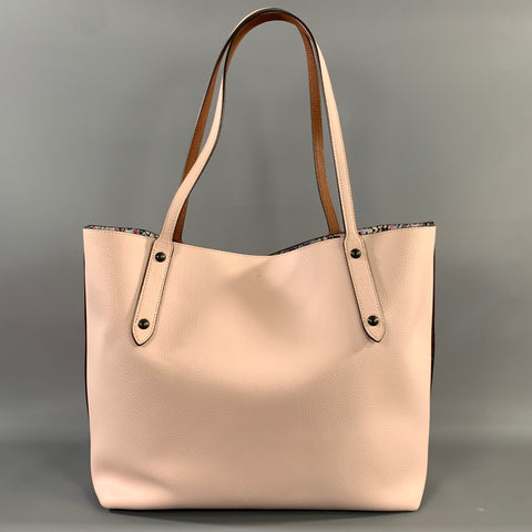 COACH Pink Rose 29856 Graphic Pebble Grain Leather Tote
