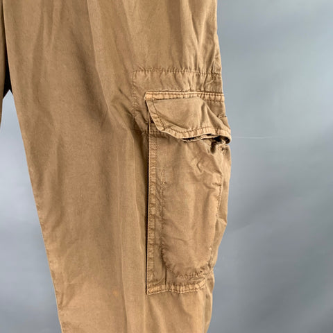 BRUNELLO CUCINELLI Size M Tan Twill Cotton Cargo Casual Pants