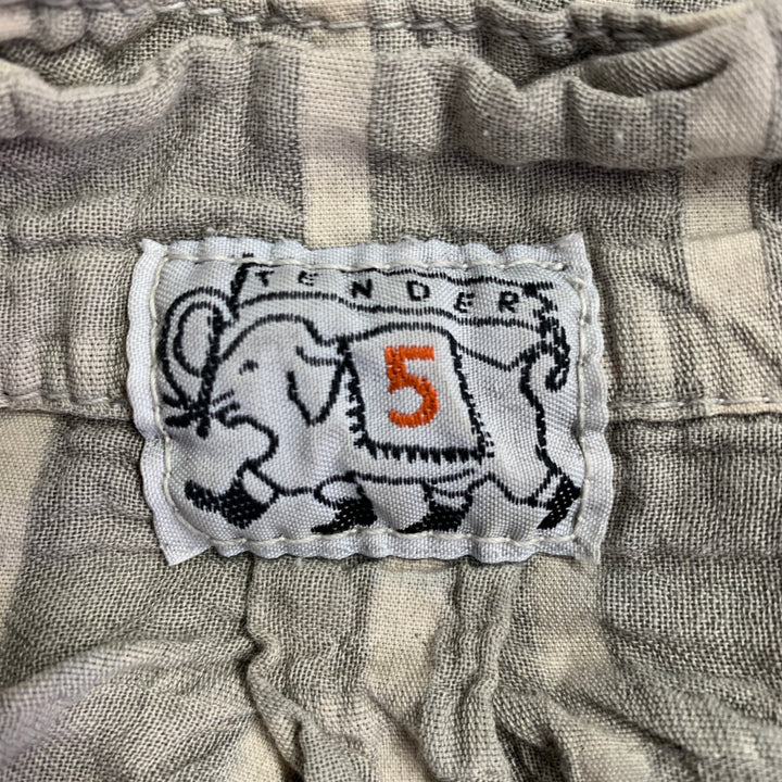 TENDER CO. Size L Grey Window Pane Cotton Patch Pockets Long Sleeve Shirt