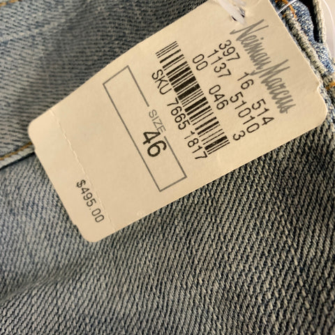 DOLCE & GABBANA Size 30 Blue Multi-Color Graphic Denim Button Fly Jeans
