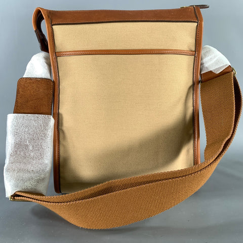 GHURKA Tan Brown Cotton Twill Tote Bags & Leather Goods