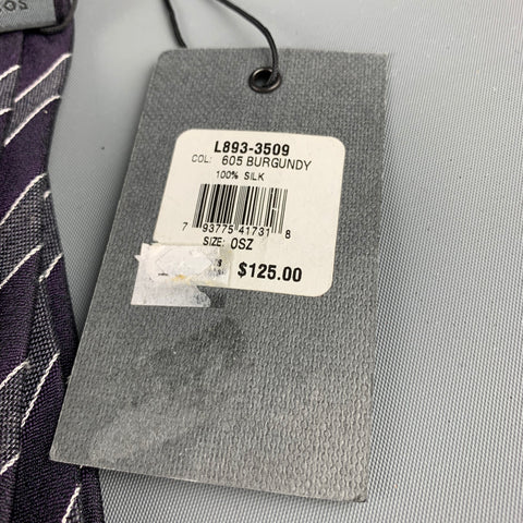 JOHN VARVATOS Cravate en soie argentée violette