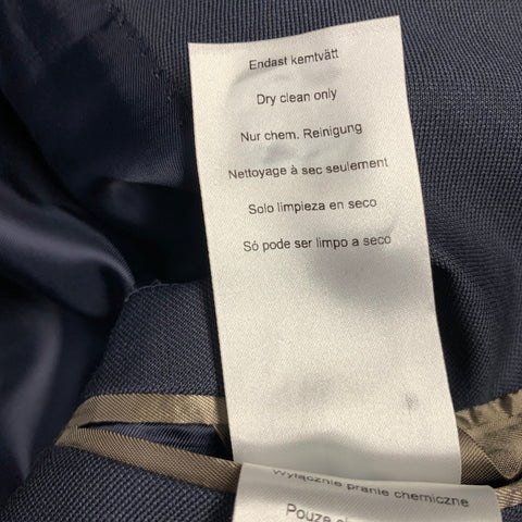 TIGER of SWEDEN Size 46 Navy Wool Notch Lapel Sport Coat