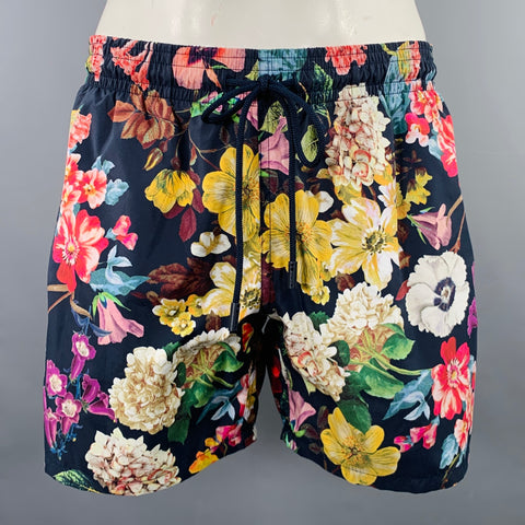 ETRO Maillot de Bain Multicolore à Fleurs en Polyamide Taille L