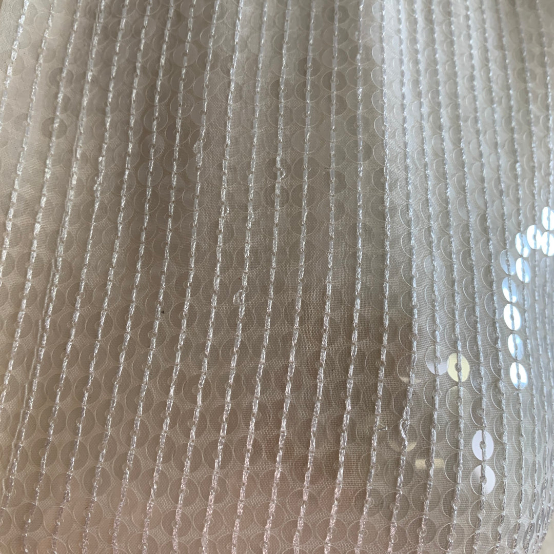 L'AGENCE Size XS Beige Sequined Hidden Placket Shirt