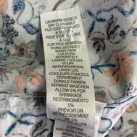 PAUL SMITH Size XL Blue Multi Color Floral Cotton Long Sleeve Shirt