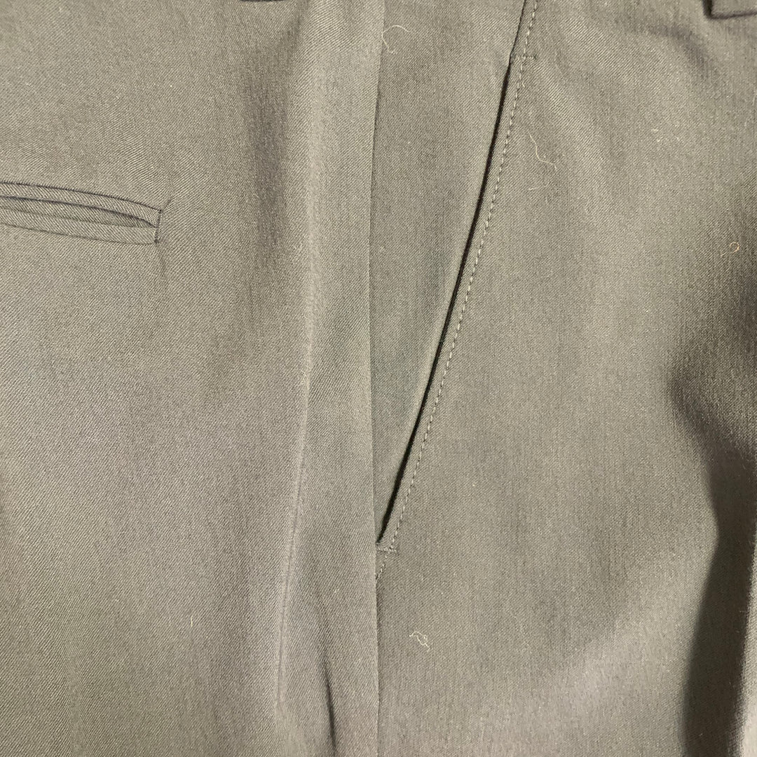 3.1 PHILLIP LIM Size 32 Navy Taupe Twill Viscose Blend Contrast Trim Dress Pants