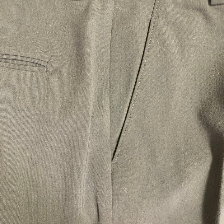 3.1 PHILLIP LIM Size 32 Navy Taupe Twill Viscose Blend Contrast Trim Dress Pants