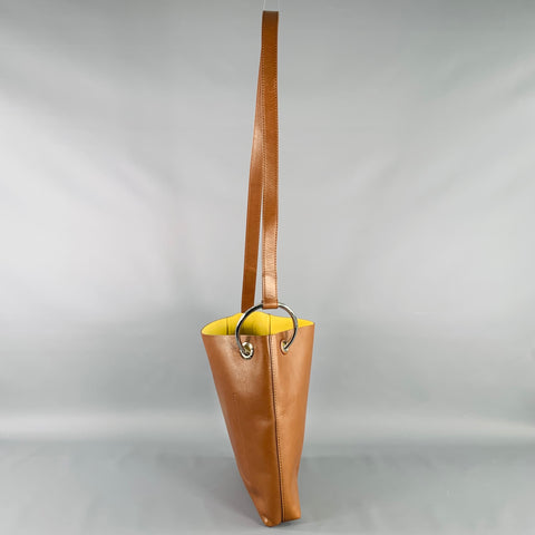 DRIES VAN NOTEN Brown Silver Leather Cross Body Bag