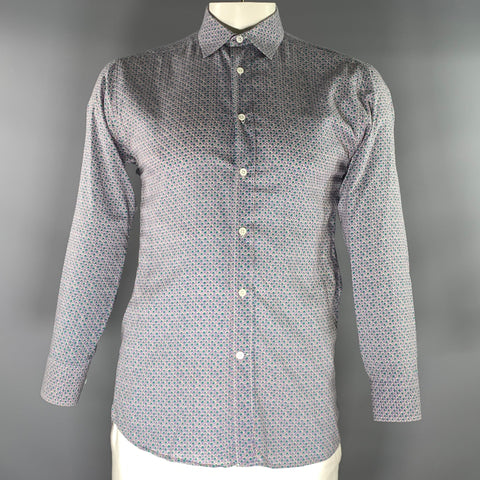 PAUL & JOE Size XL Purple Green & multi color Floral Button Up Long Sleeve Shirt