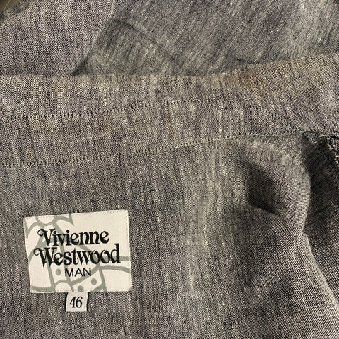 VIVIENNE WESTWOOD Size XS Grey Heather Asymmetrical Long Sleeve Shirt