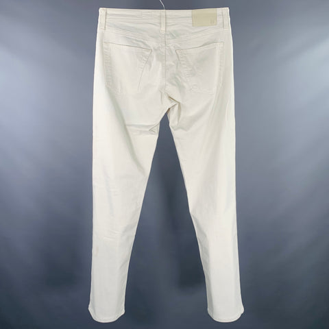 ADRIANO GOLDSCHMIED Size 31 Graduate Beige Cotton Blend 5 Pockets Jeans