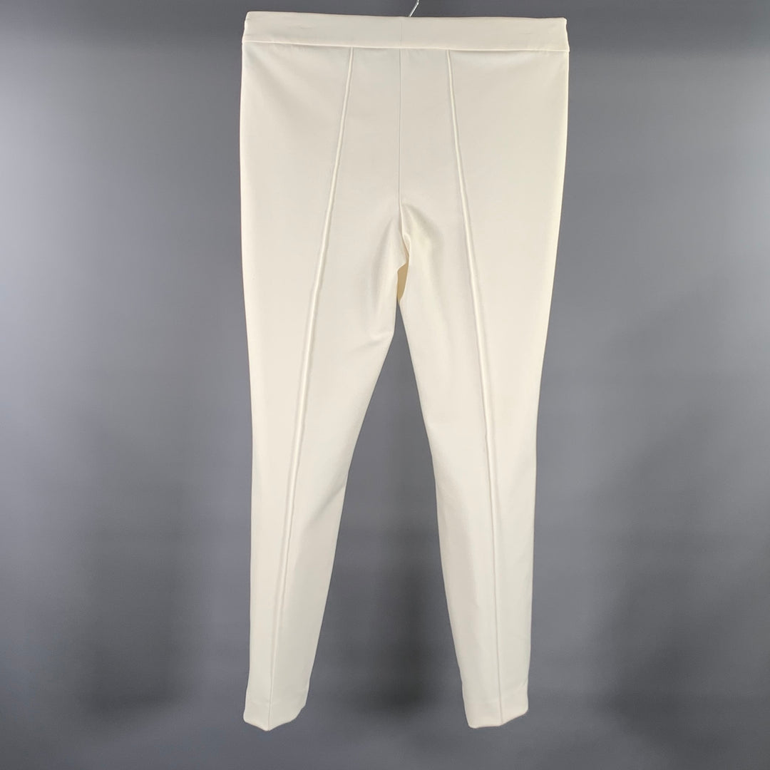 LAFAYETTE 148 Size 8 White Polyamide Bend Trouser Cut Casual Pants