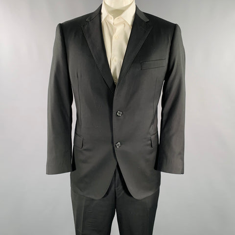 SAMUELSOHN Costume noir en laine à un bouton, taille 44