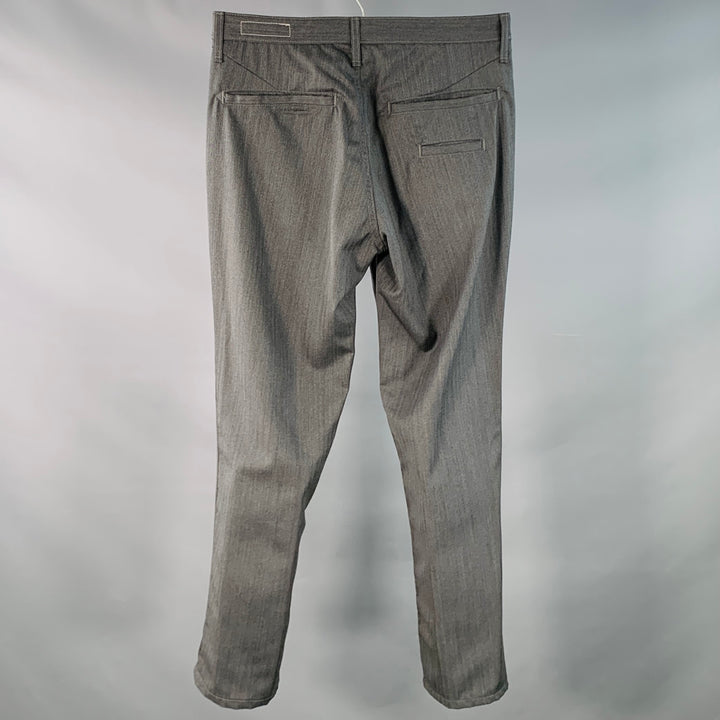 RAG & BONE Size 32 Charcoal Grey Herringbone Wool Tapered Casual Pants