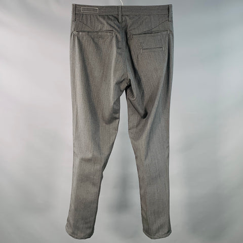 RAG & BONE Size 32 Charcoal Grey Herringbone Wool Tapered Casual Pants