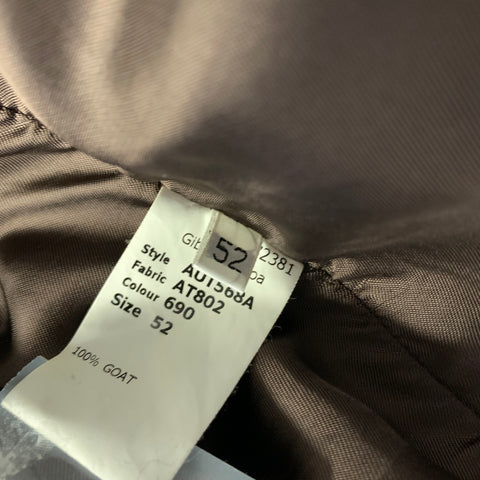 JOHN GALLIANO FW2002 Size 42 Brown Leather Overcoat Coat