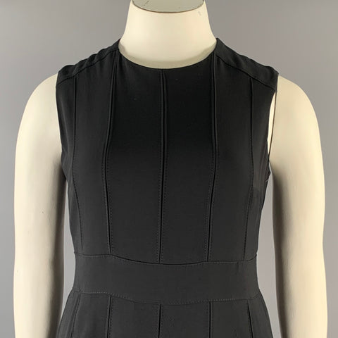 BURBERRY FW2018 Aria Size 12 Black Viscose Elastane Sleeveless Long Dress
