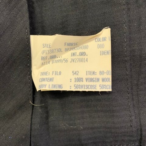 JOHN VARVATOS Size 40 Grey Charcoal Stripe Virgin Wool Suit