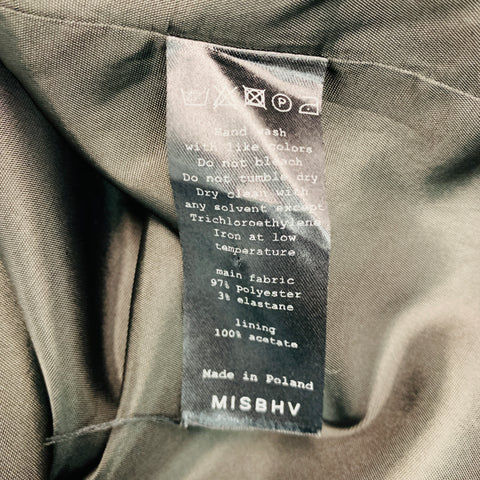 MISBHV Size S Black Burgundy Polyamide Blend Color Block Robe Coat