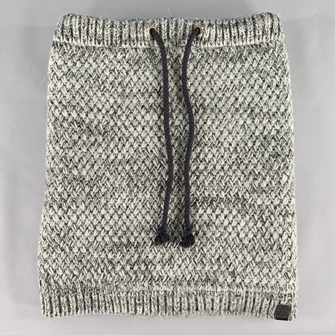 BICKLEY+MITCHELL Grey Black Knit Wool Blend Snood Scarf