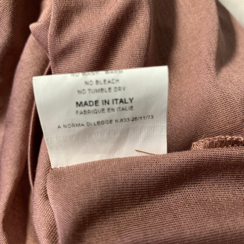 GUCCI SS2002 Size XS Pink Dust Pink Silk Long Sleeve Casual Top