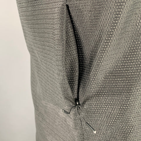 T-shirt en maille extensible noire à col ras du cou SATISFY Taille L