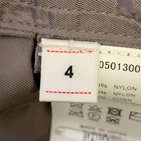 VISVIM Size L Grey Nylon Down Filled Jacket