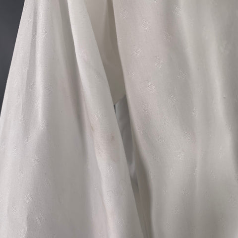 RODA Size L White Cotton Button Up Long Sleeve Shirt