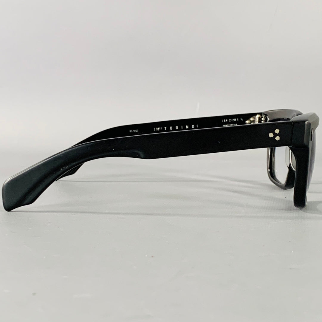 JACQUES MARIE MAGE Torino Black Matte Acetate Eyewear Frames