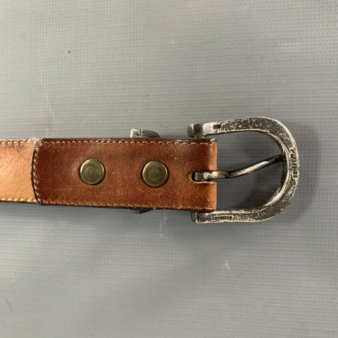 PAT AREIAS Size 30 Brown Leather Belt