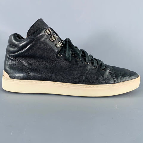 RAG & BONE Size 11 Kent Black Leather High Top Sneakers