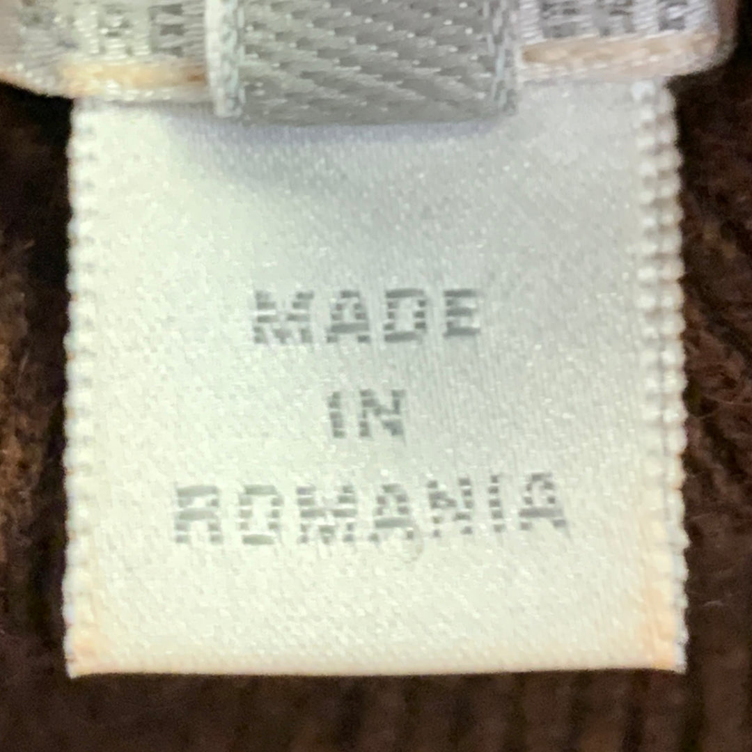 MAX MARA Size S Brown Cashmere Turtleneck Knit 3/4 Sleeves Pullover