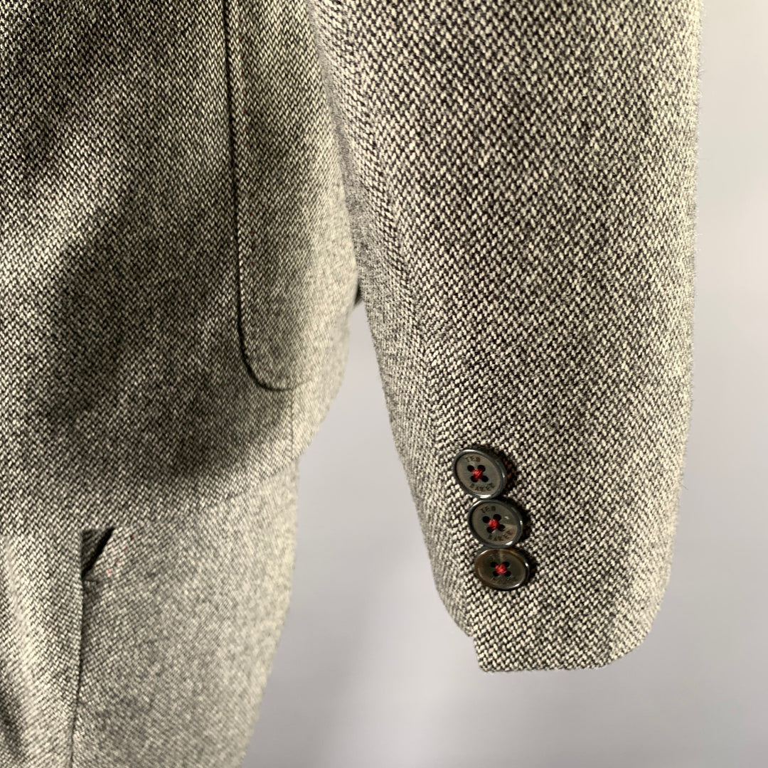 TED BAKER Size 36 Grey Black Marled Wool Polyester Suit