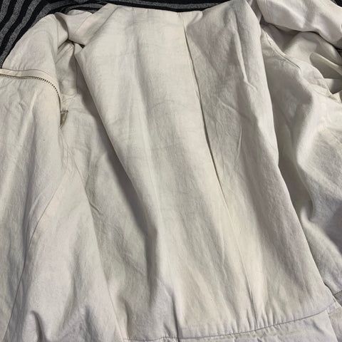 LE CORBEAUXX par LCBX Taille M Noir Gris Rayé Laine Mélangée Col Cranté Veste de Sport