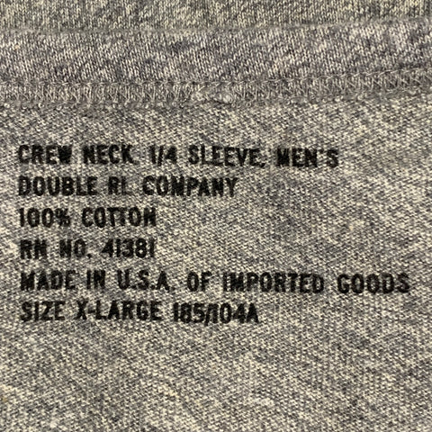 T-shirt en coton gris chiné RRL by RALPH LAUREN, taille XL, avec logo imprimé