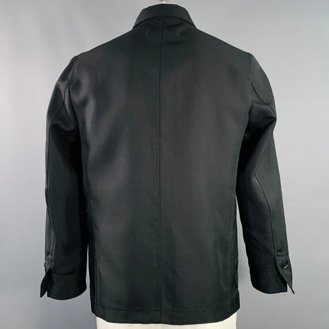 DIET BUTCHER Size L Black Twill Polyester Utility Jacket