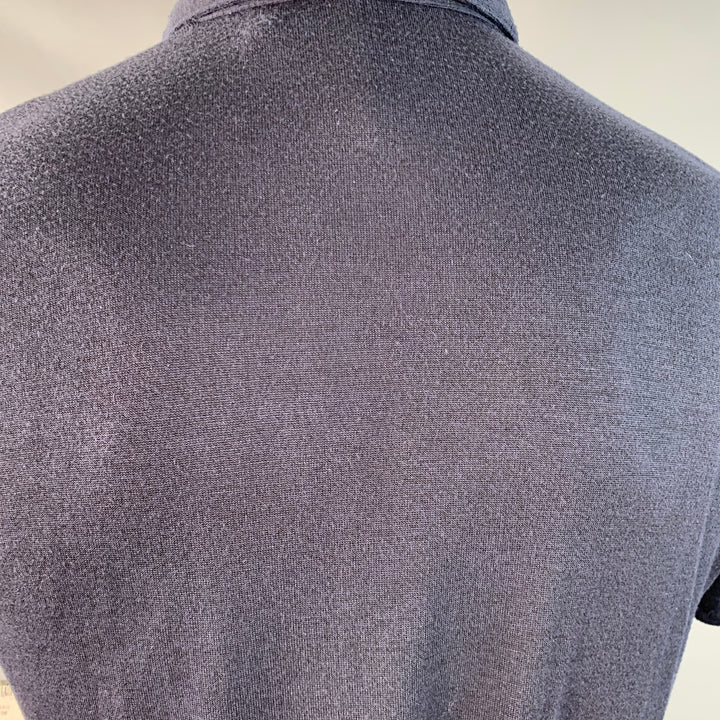 THEORY Size S Navy Modal Blend Short Sleeve Polo
