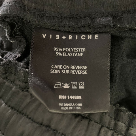 VIE + RICHE Size XL Black Red & Brown Mixed Fabrics Polyester Blend Casual Pants