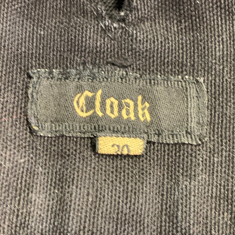 CLOAK Size 30 Black Cotton Skinny Zip Fly Jeans
