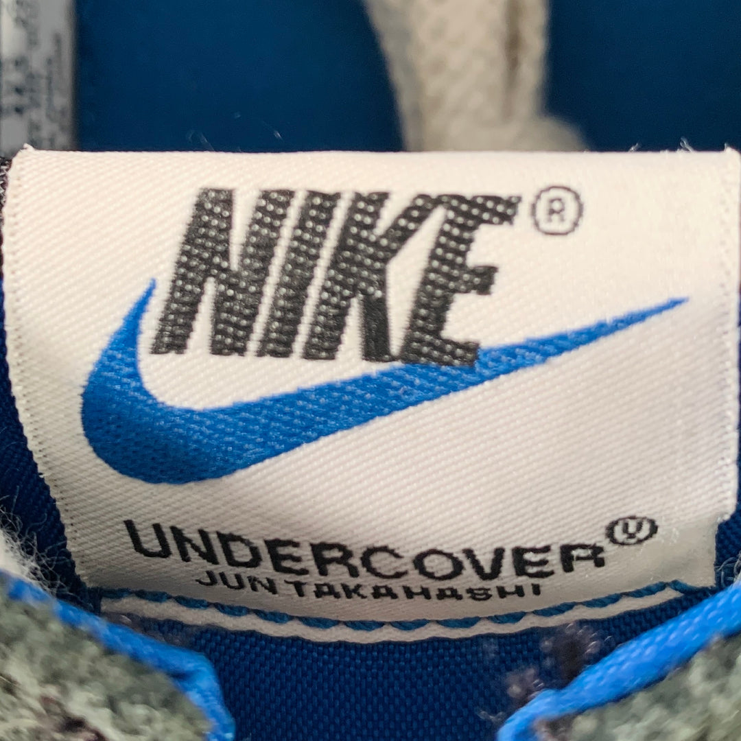 UNDERCOVER x NIKE Size 10.5 Black Blue Color Block Nylon Lace-Up Sneakers